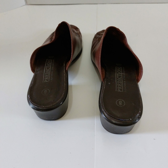 Sale  Brown Leather Woven Slip-on Mules/Shoes - Picture 3 of 3